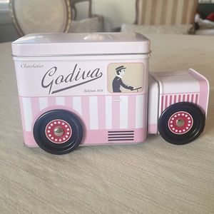 Godiva Pink Truck Tin 💐🌸